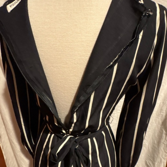 Essue black and cream striped dress, M - Picture 9 of 14